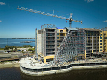 Building getting torn down